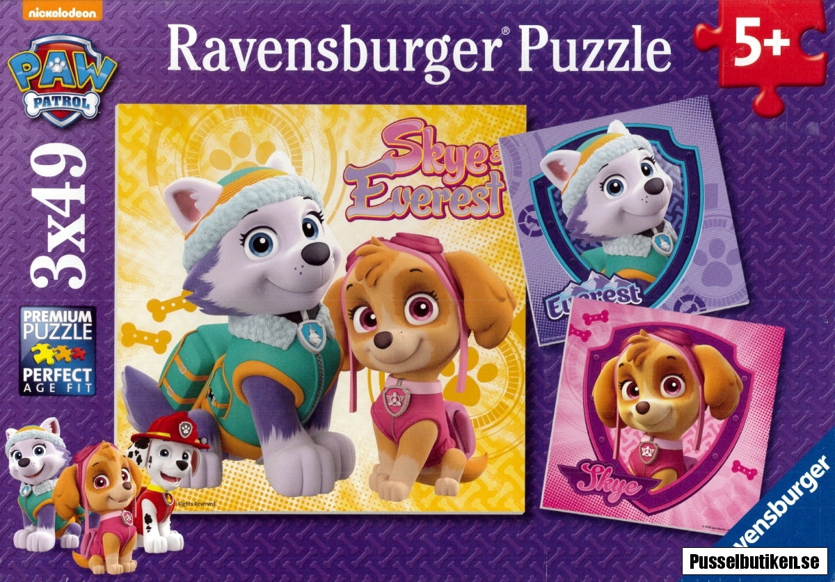 Ravensburger Pussel Paw Patrol Glamourous Girls 3x49p