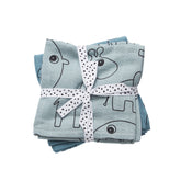 Done By Deer Burp cloth 2-pack Contour Blå