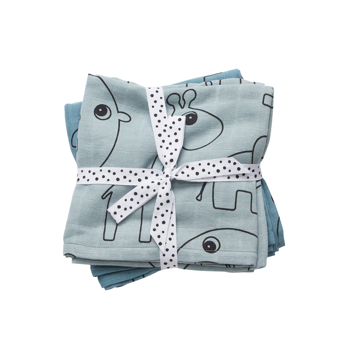 Done By Deer Swaddle 2-pack Contour Blue