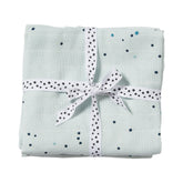 Done By Deer  Muslinfilt 2-pack Dreamy dots Blå