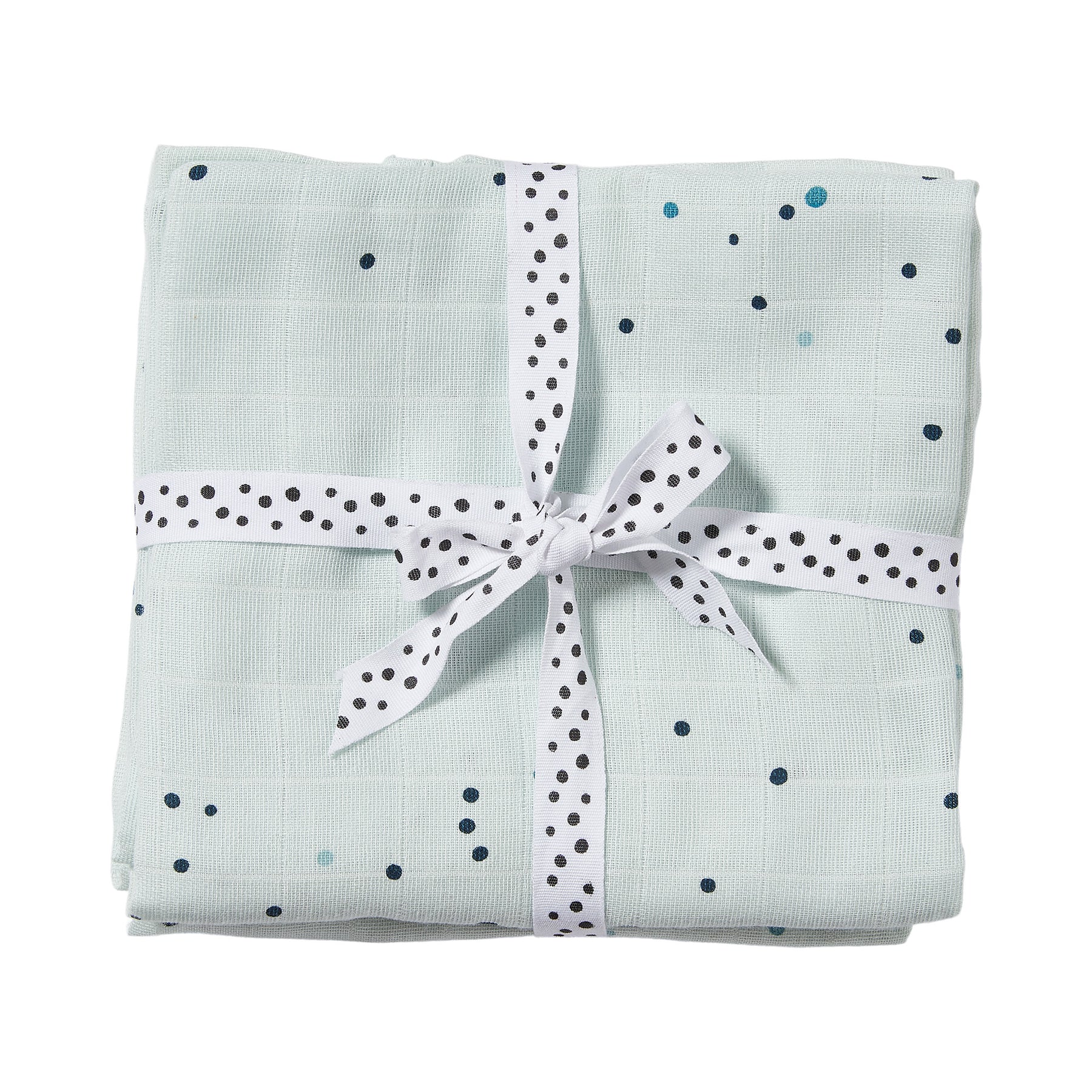 Done By Deer  Muslinfilt 2-pack Dreamy dots Blå