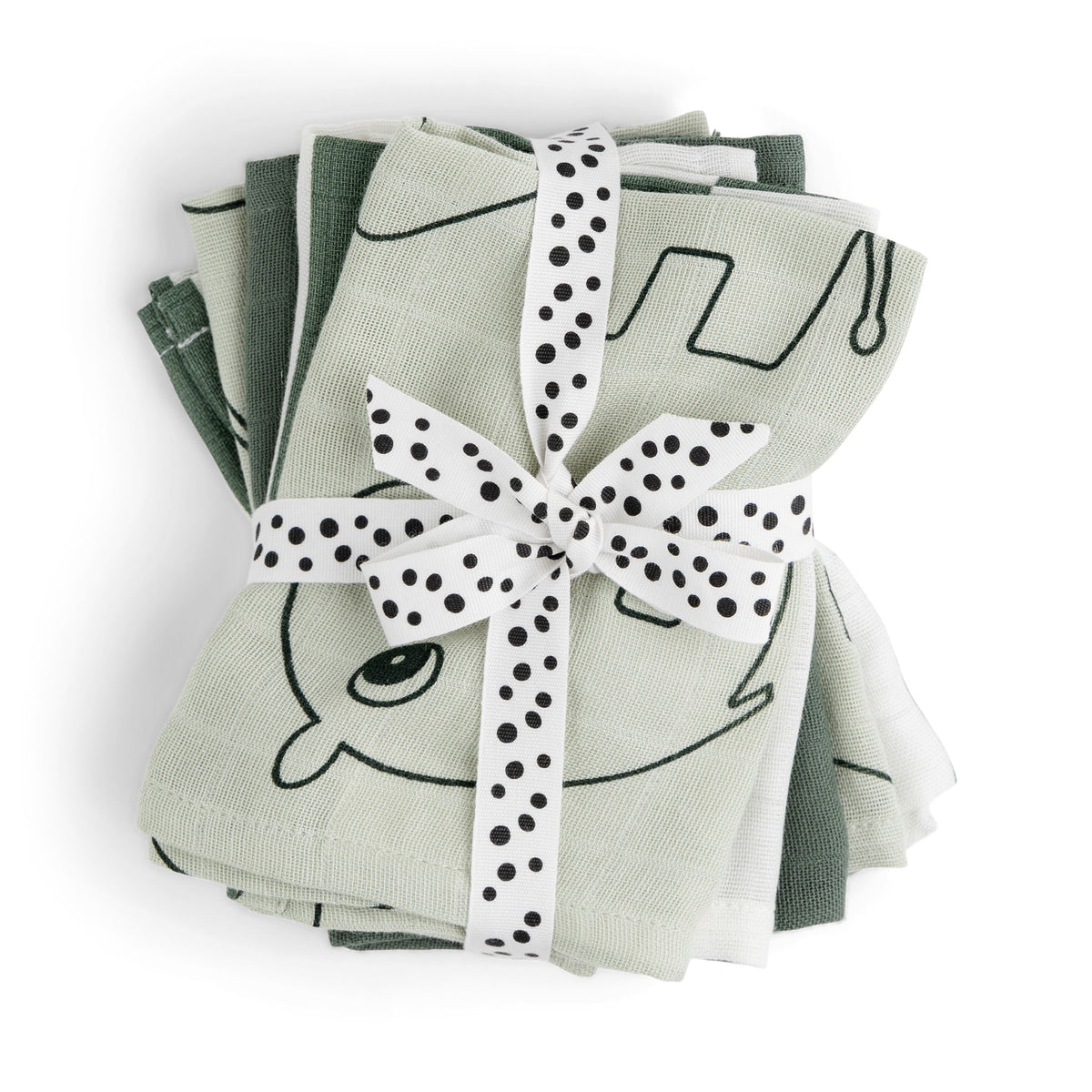 Done By Deer Cloth wipes 5-pack GOTS Deer friends Green