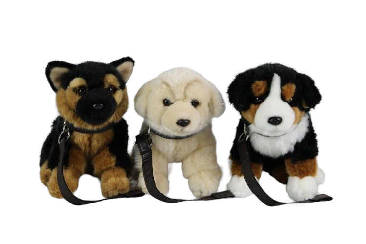 Uni Toys Hundvalpar med koppel & ljud