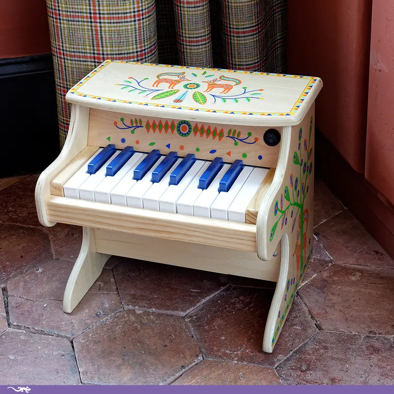 Djeco Piano med elektroniskt ljud Träleksak