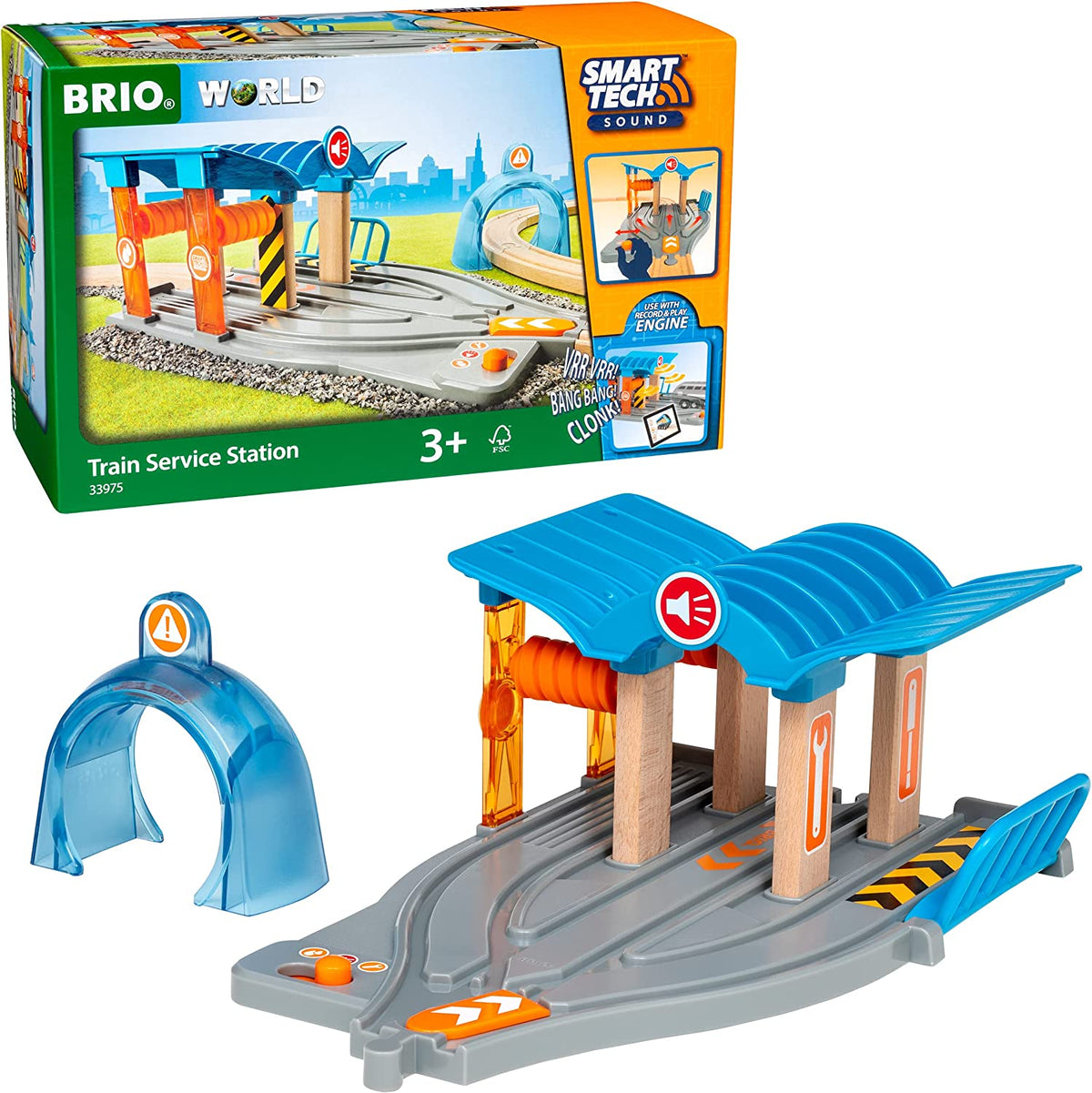 BRIO WORLD Smart Tech Sound Tågservicestation