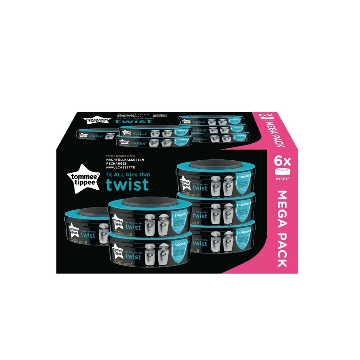 Tommee Tippee Twist & Click Refill 6-pack (72st)