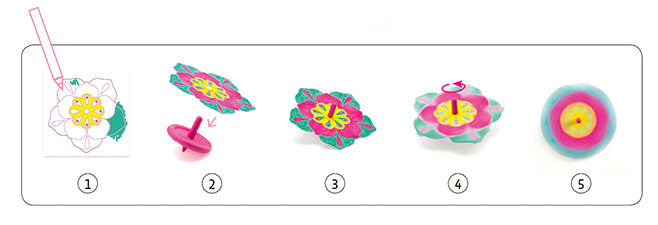 Djeco Spinning Top Flowers DIY FSC MIX