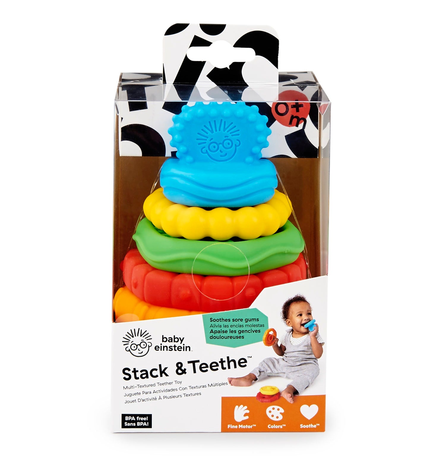 Baby Einstein Stack & Teethe™ Stapelleksak & Bitleksak