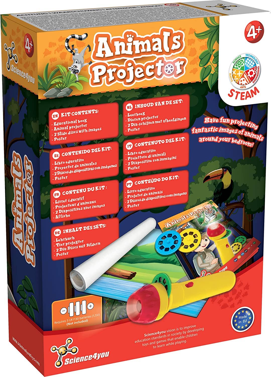 Science4you - Djur projektor Pedagogiskt spel för barn