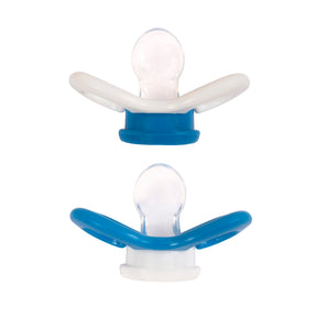 Barnets Favorit 2-pack Silikon luftnappar 0-6 månader Blå/Vit