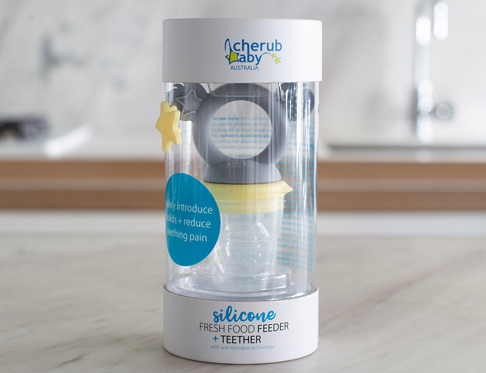 Cherub Baby Fresh Food Feeder Lemon/Grey