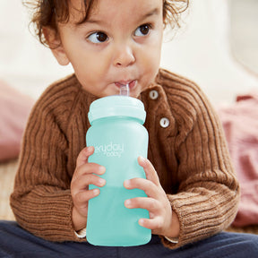 Everyday Baby Sugrörsflaska I Glas Healthy+ Mint Green 240 ml 1-pack