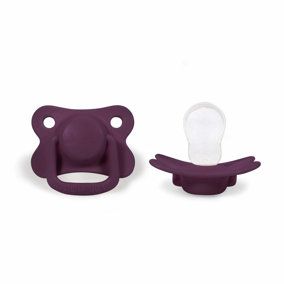 Filibabba Silikon Napp 2-pack +6 månader Plum