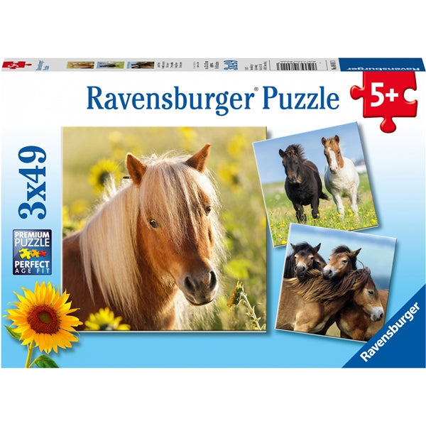Ravensburger Pussel Loving Horses 3x49p