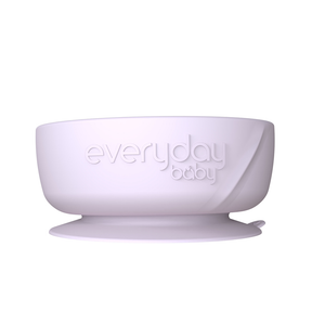 Everyday Baby Skål I Silikon med Sugfunktion Light Lavender  1-pack