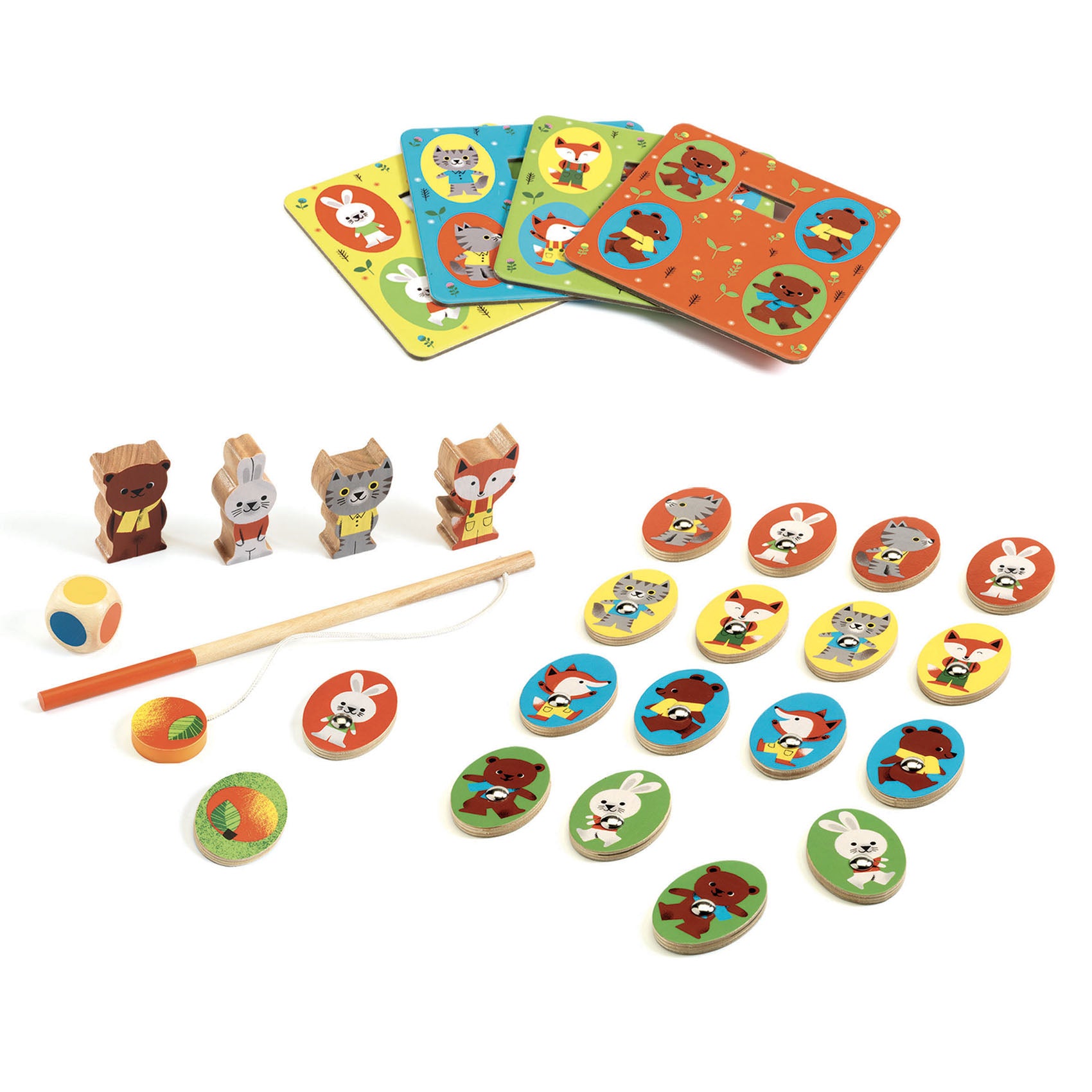 Djeco 4 Olika Spel Ludo Wood