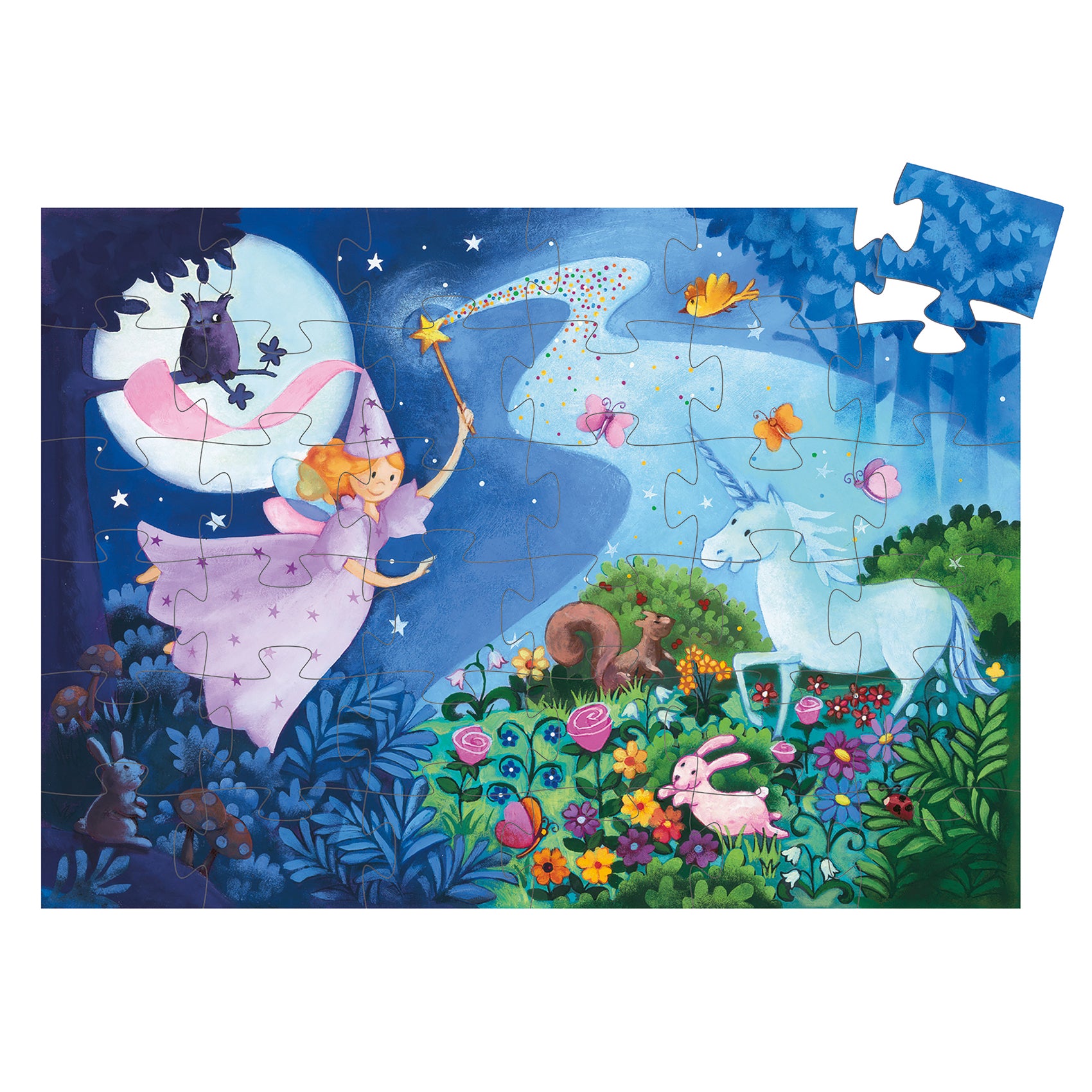 Djeco The Fairy And The Unicorn 36 pcs