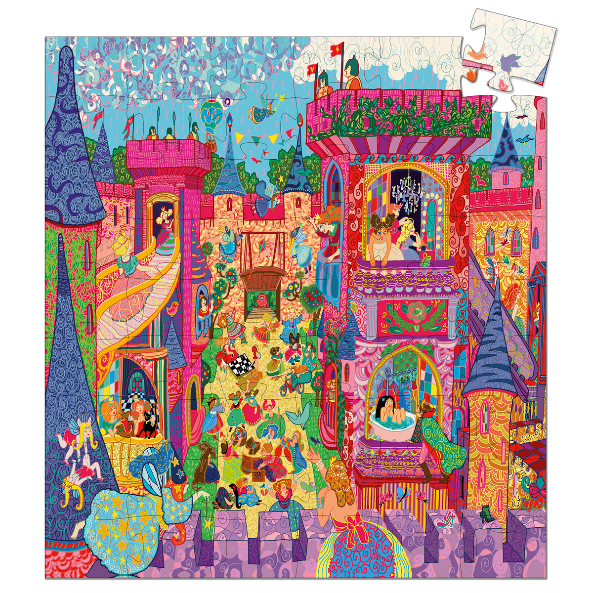 Djeco Siluettpussel Fairy Castle 54 pcs