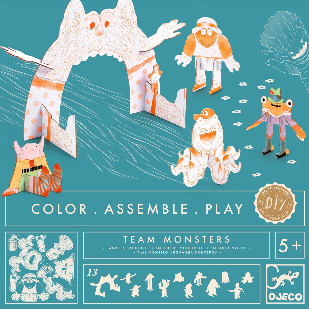 Djeco Pysselset DIY Team Monsters