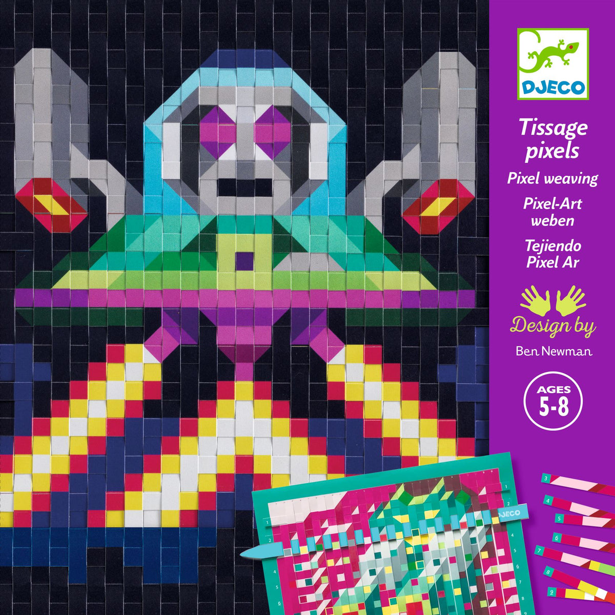 Djeco Pysselset Pixel Weaving Invaders