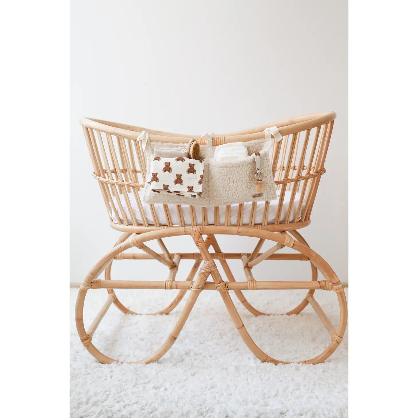 Babyly Baby Crib Organizer Teddy Cream