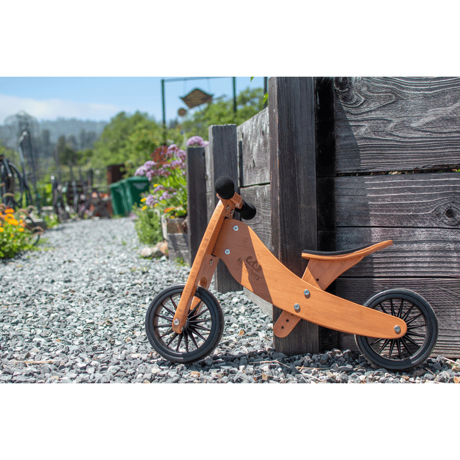Kinderfeets Ecofriendly Trehjuling Barn Sparkcykel Bambu
