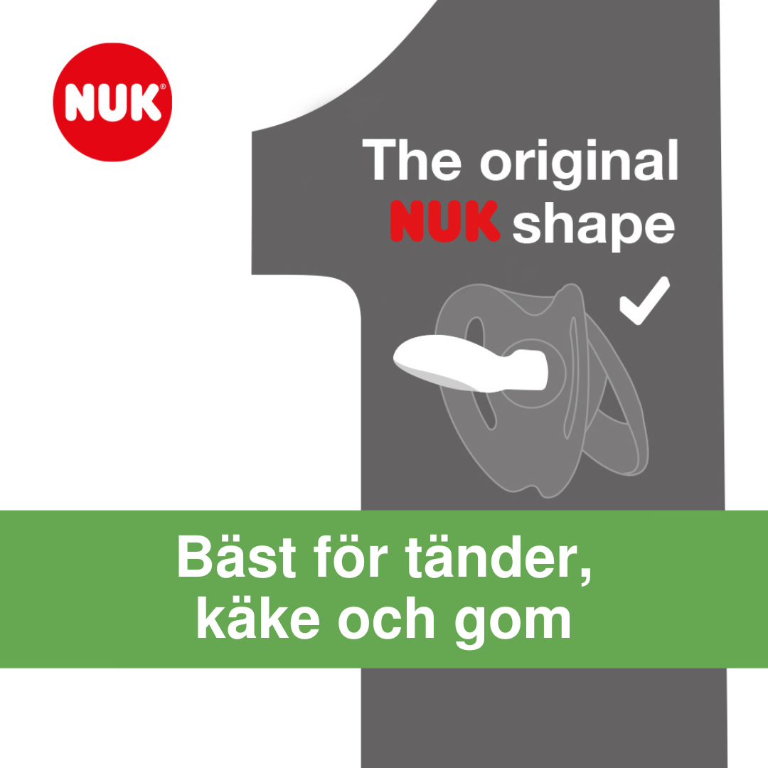 NUK 0-6m Napp Storlek 1 Röd 2-pack Silikon