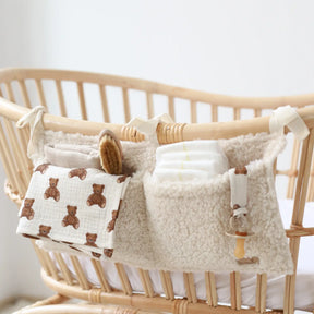 Babyly Baby Crib Organizer Teddy Cream