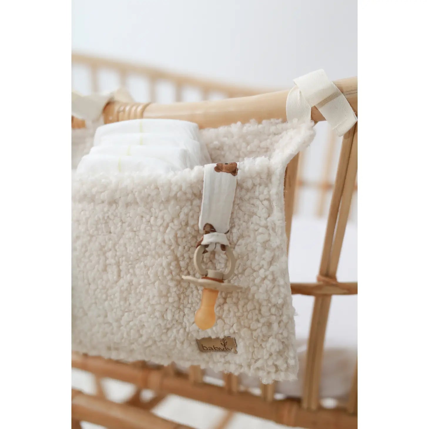 Babyly Baby Crib Organizer Teddy Cream