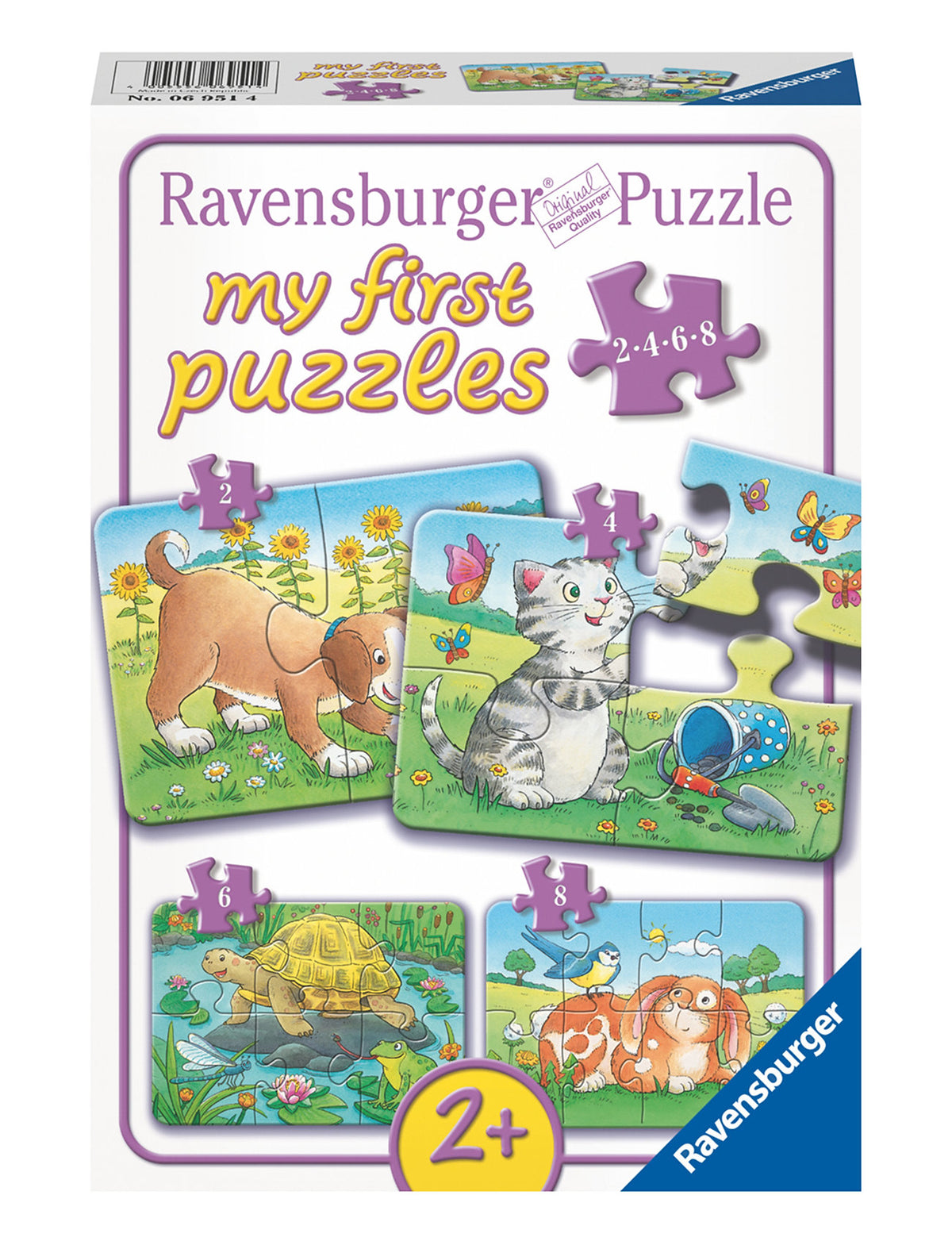 Ravensburger Pussel Cute Pets 2/4/6/8p