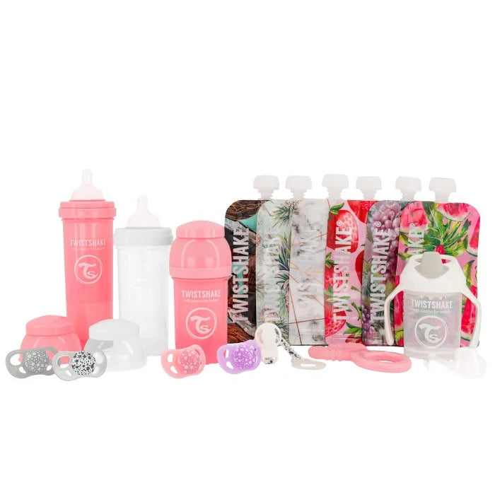 Twistshake Baby Bottle Kit, Rosa/Lila/Vit